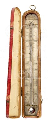 Lot 374 - A RARE PORTABLE THERMOMETER BY C. TAGLIABUE, LONDON, CIRCA 1820