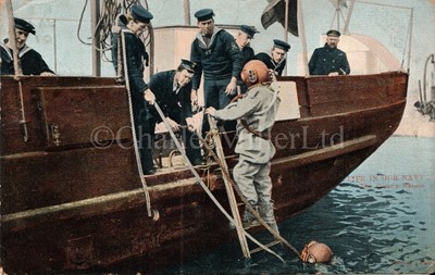 Lot 95 - A GROUP OF EARLY 20TH CENTURY DIVING PHOTO-POSTCARDS