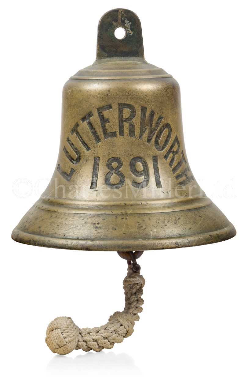 Lot 112 - THE SHIP'S BELL FROM THE RAILWAY STEAMSHIP S.S LUTTERWORTH, 1891