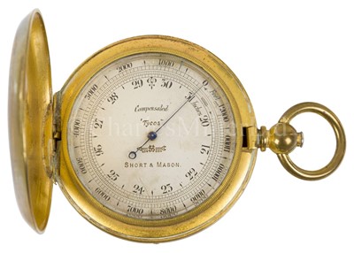 Lot 350 - A POCKET BAROMETER BY SHORT & MASON, LONDON, CIRCA 1910