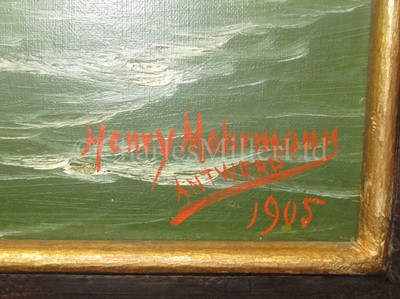 Lot 4 - JOHN HENRY MOHRMANN (BELGIAN, 1857–1916) - The barge 'Doris'