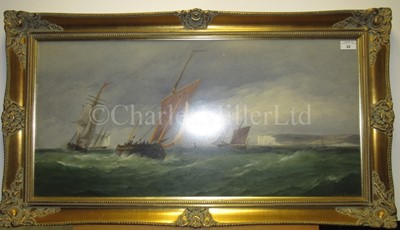 Lot 22 - CHARLES TAYLOR JNR. (BRITISH, Fl. 1841-1883) - Mixed shipping off the Seven Sisters, South Coast