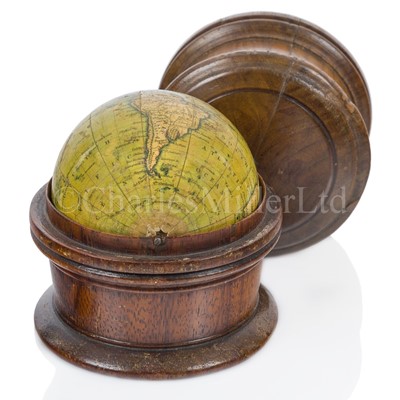 Lot 347 - A 3IN. DESK GLOBE BY NEWTON & SON, LONDON, CIRCA 1840