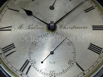 Lot 328 - A TWO-DAY MARINE CHRONOMETER BY M. PAULSON, CHRISTIANIA, NORWAY, 19TH CENTURY