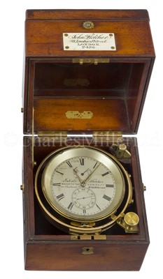 Lot 327 - A TWO-DAY MARINE CHRONOMETER BY JOHN FLETCHER, LONDON, CIRCA 1855