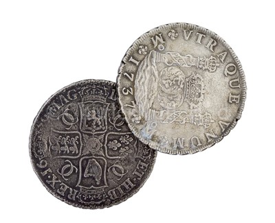 Lot 85 - A 1662 CHARLES II SILVER CROWN RECOVERED FROM THE WRECK OF THE ASSOCIATION