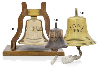 Lot 148 - A BELL FROM THE CRANE SHIP TITAN BUILT BY LOBNITZ FOR MERSEY DOCKS & HARBOUR BOARD, 1952