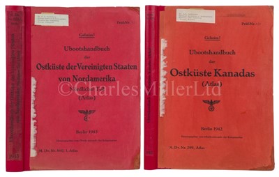 Lot 293 - A RARE PAIR OF U-BOAT ATLASES, PUBLISHED BERLIN 1942-3