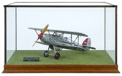 Lot 271 - A 1:24 STATIC DISPLAY MODEL OF A HAWKER FURY BIPLANE OF CIRCA 1931