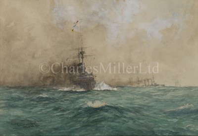 Lot 253 - WILLIAM MINSHALL BIRCHALL x two naval scenes