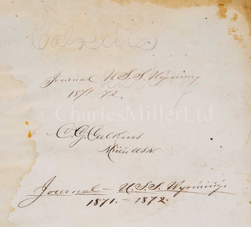 Lot 235 - A LOGBOOK FROM THE U.S.S.WYOMING,1871-72