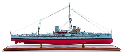 Lot 251 - A FINE 1:175 SCALE STATIC DISPLAY MODEL OF H.M.S DREADNOUGHT, 1906