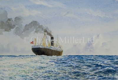 Lot 145 - WILLIAM JOHN PATTON MCDOWELL (BRITISH, 1888-1950) Launching a ship; Steamer at sea