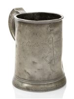 Lot 206 - AN HISTORICALLY INTERESTING GEORGIAN PEWTER...