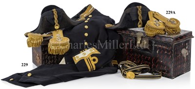 Lot 229A - A ROYAL NAVY COCKED HAT AND EPAULETTES BY GIEVES, LONDON, CIRCA 1930