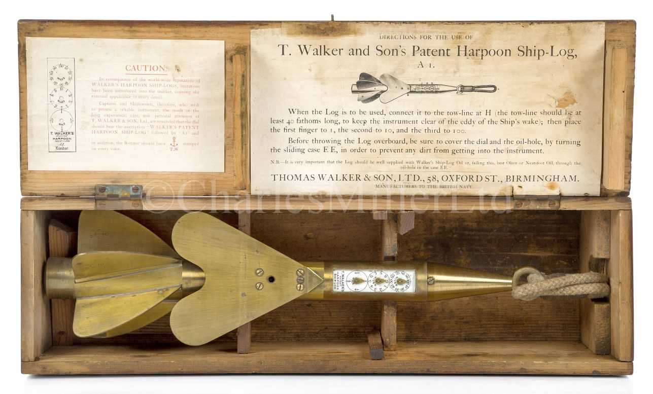 Lot 368 - A HARPOON SHIP'S LOG BY T. WALKER & SON, CIRCA 1880