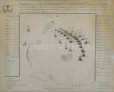 Lot 213 - 'PLAN OF THE EVER MEMORABLE ENGAGEMENT OF ABUKIR AT THE MOUTH OF THE NILE ...'