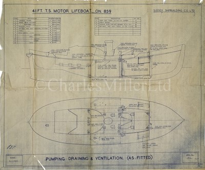 Lot 141 - A COLLECTION OF POST WAR R.N.L.I. LIFEBOAT PLANS