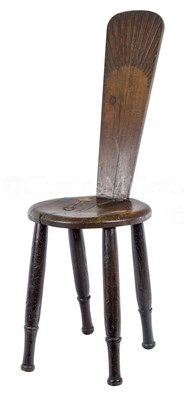 Lot 193 - A FOUDROYANT OAK SPINNING CHAIR
