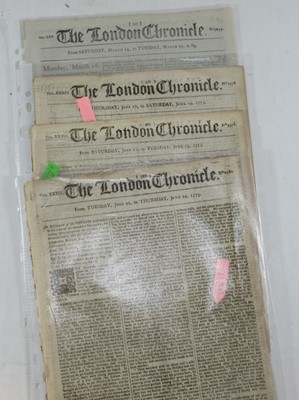 Lot 132 - THE LONDON CHRONICLE: CAPTAIN COOK AND ENDEAVOUR