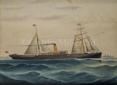 Lot 104 - CHARLES KENSINGTON (Act. 1884-1920) - The Dundee Loch Line S.S. Co. cargo ship ‘Loch Ard’