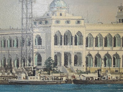 Lot 151 - ROBERT G. LLOYD (BRITISH, B. 1969) - The British India S.N. Co. cargo ship ‘Chindwara’ laying off Port Said