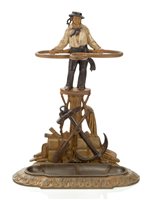 Lot 213 - A MARITIME STICK STAND BY ALFRED CORNEAU, 19TH...