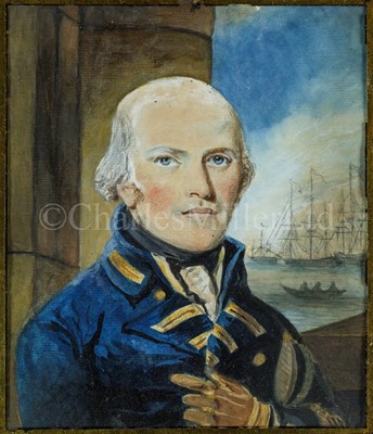Lot 221 - ENGLISH SCHOOL, LATE 18TH CENTURY : Portrait of a naval officer