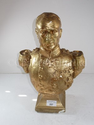 Lot 257 - A PLASTER BUST OF ADMIRAL SIR JOHN JELLICOE