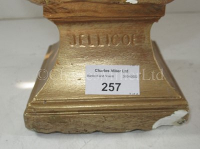 Lot 257 - A PLASTER BUST OF ADMIRAL SIR JOHN JELLICOE