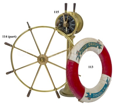 Lot 113 - A LIFEBUOY FOR THE MANX FERRY KING ORRY, CIRCA