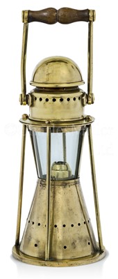 Lot 101 - A RARE MARINE CANDLE LAMP BY BULPITT, CIRCA 1880
