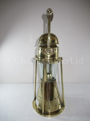 Lot 101 - A RARE MARINE CANDLE LAMP BY BULPITT, CIRCA 1880