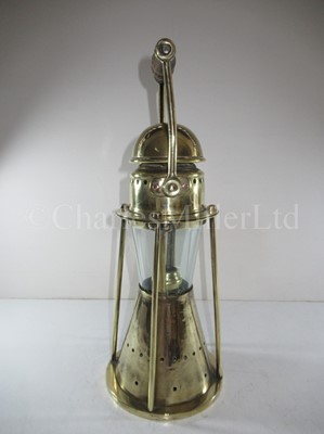 Lot 101 - A RARE MARINE CANDLE LAMP BY BULPITT, CIRCA 1880