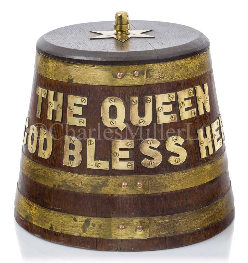 Lot 312 - A ROYAL NAVY GROG TUB OF SMALL SIZE