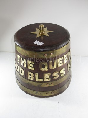 Lot 312 - A ROYAL NAVY GROG TUB OF SMALL SIZE