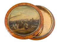 Lot 222 - A TABLE SNUFF BOX, CIRCA 1820<br/>the lid with...