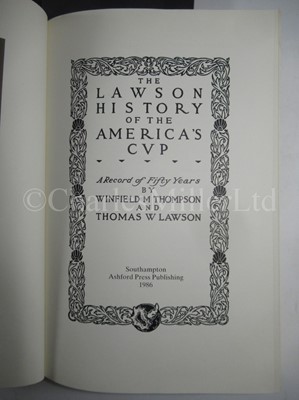 Lot 64 - 'THE LAWSON HISTORY OF THE AMERICA’S CUP' - Winfield Thompso and Thomas Lawson