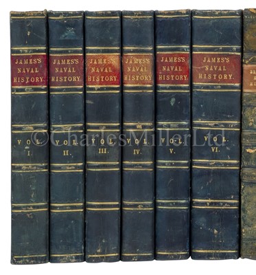 Lot 173 - 'THE NAVAL HISTORY OF GREAT BRITAIN FROM 1723 TO THE ACCESSION OF GEORGE IV..' - William James for Richard Bentley, London 1837, 25