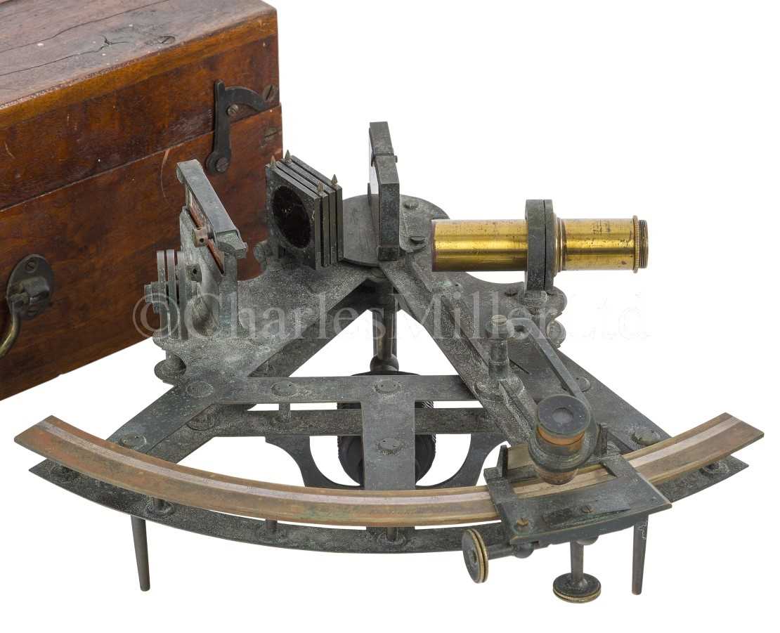 Lot 346 - A DOUBLE-FRAMED SEXTANT BY CHARLES SHEPHERD, LONDON, CIRCA 1850