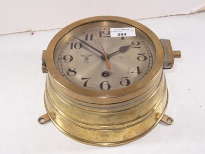 Lot 294 - A KRIEGSMARINE BULKHEAD CLOCK