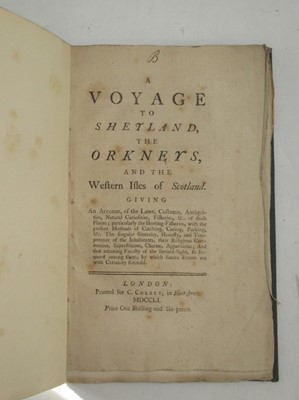 Lot 19 - A VOYAGE TO SHETLAND, THE ORKNEYS AND THE WESTERN ISLES OF SCOTLAND