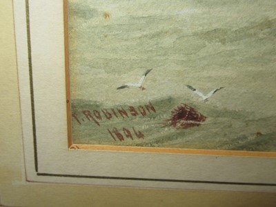 Lot 42 - T. ROBINSON (BRITISH, 20TH CENTURY) - OFF COWES - COMMODORE'S PENNANT R.V.Y.C.