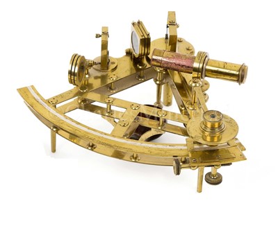 Lot 345 - A RARE 5½IN. RADIUS DOUBLE FRAMED VERNIER SEXTANT BY E & E EMANUEL, PORTSMOUTH, CIRCA 1820