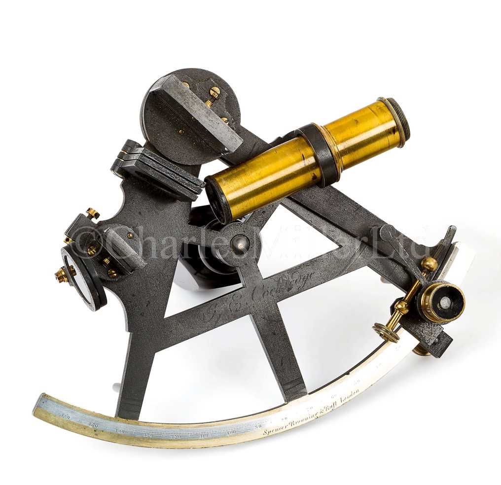 Lot 344 - A FINE 5IN. RADIUS VERNIER SEXTANT BY SPENCER, BROWNING & RUST, CIRCA 1820