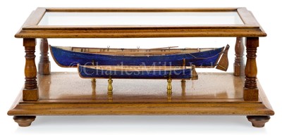 Lot 286 - A PAIR OF PRIZE-WINNING SHIPWRIGHT APPRENTICE MODELS OF ADMIRALTY WHALERS, CIRCA 1916