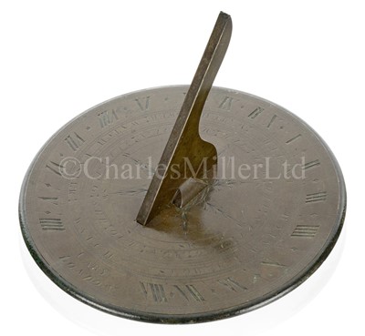 Lot 297 - A 12IN. BRASS SUNDIAL BY CARY, LONDON, CIRCA 1800