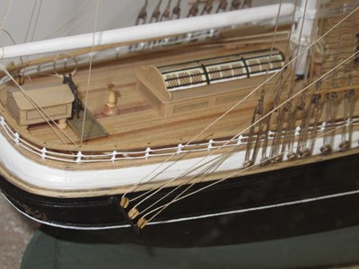 Lot 12 - A WELL-DETAILED 1:96 SCALE STATIC DISPLAY MODEL OF THE BARQUE BEREAN OF LONDON