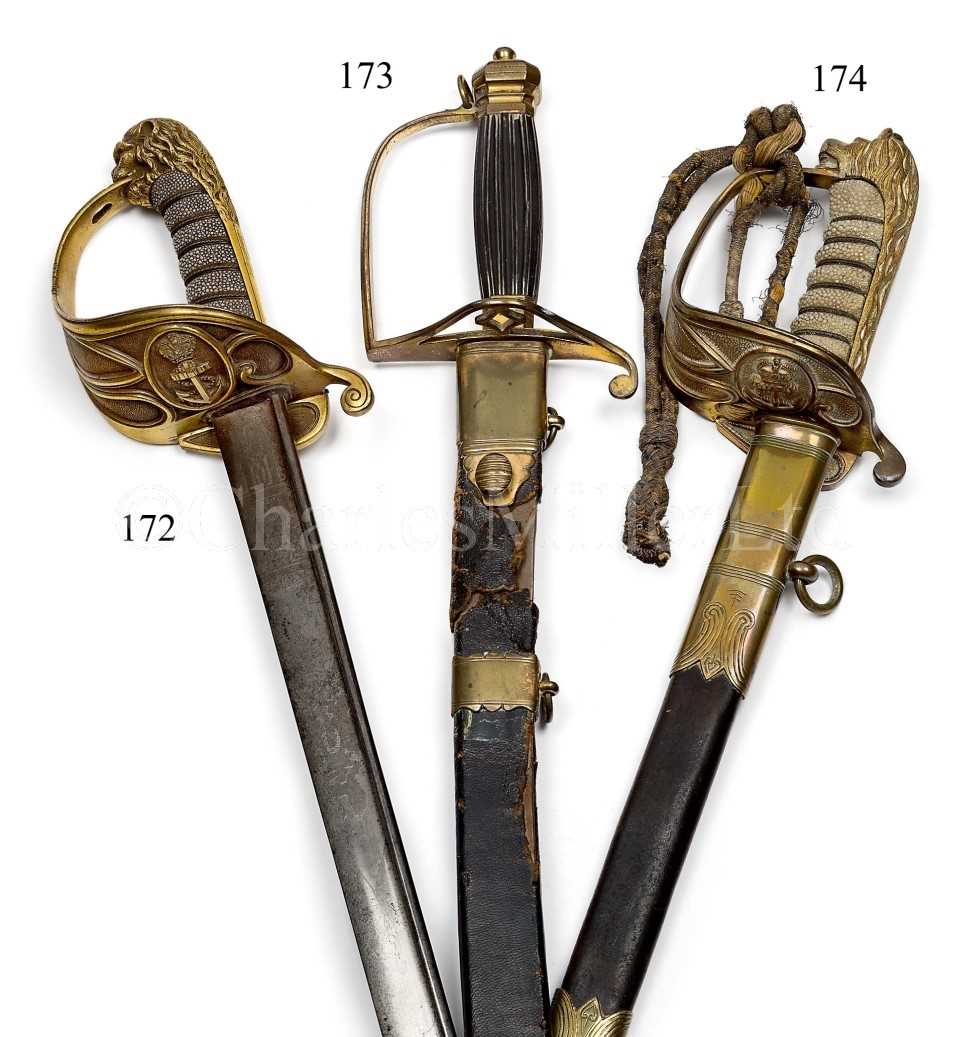 Lot 173 - A WARRANT OFFICER'S SWORD, CIRCA 1790