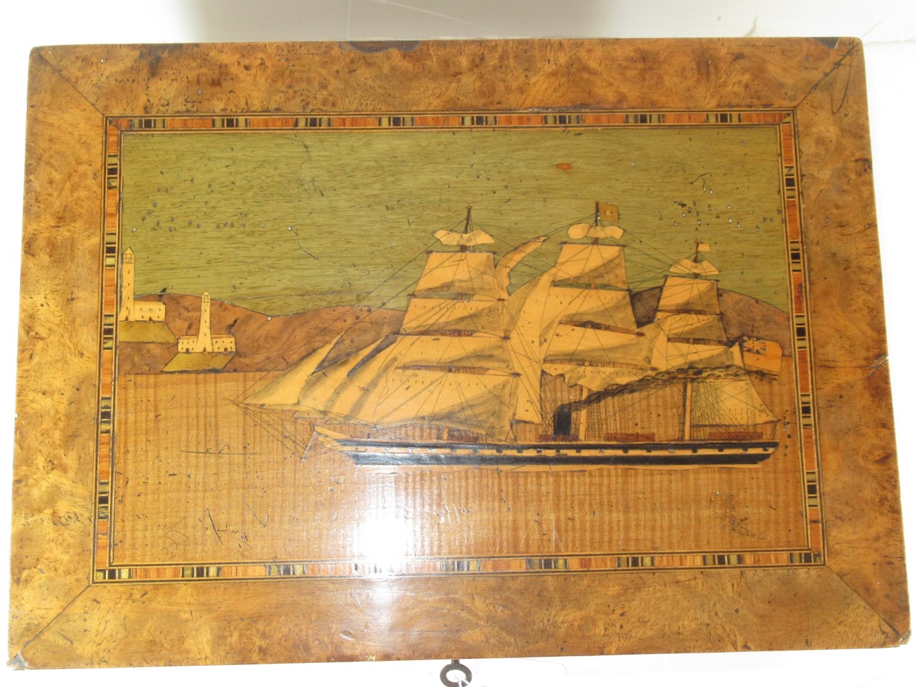 Lot 68 - A TRINITY HOUSE BOX DEPICTING BRUNEL'S S.S.